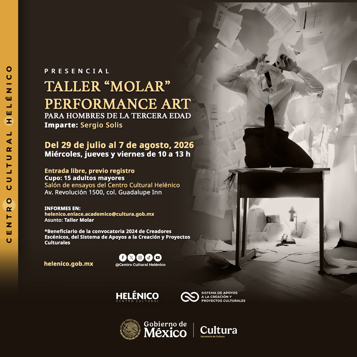 Imagen muestra de TALLER “MOLAR” PERFORMANCE ART PARA HOMBRES DE LA TERCERA EDAD 