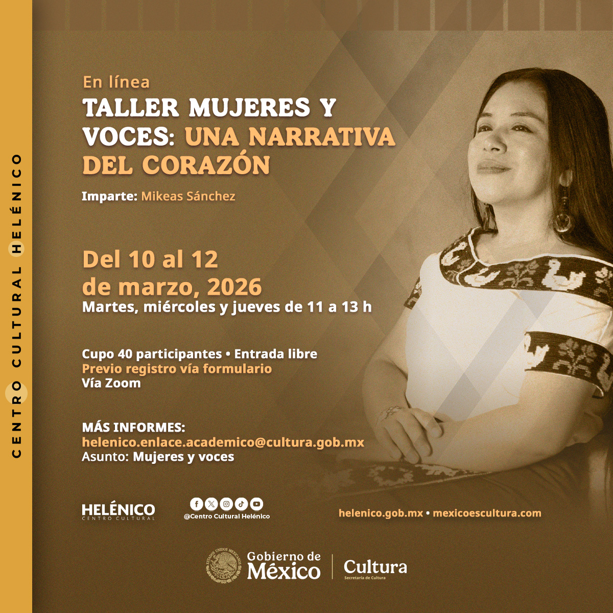 Imagen muestra de TALLER MUJERES Y VOCES: UNA NARRATIVA DEL CORAZÓN